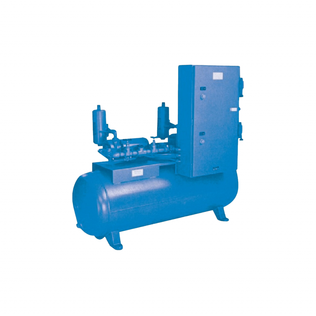 Kinney liquid ring vacuum pump with control panel and receiver tank