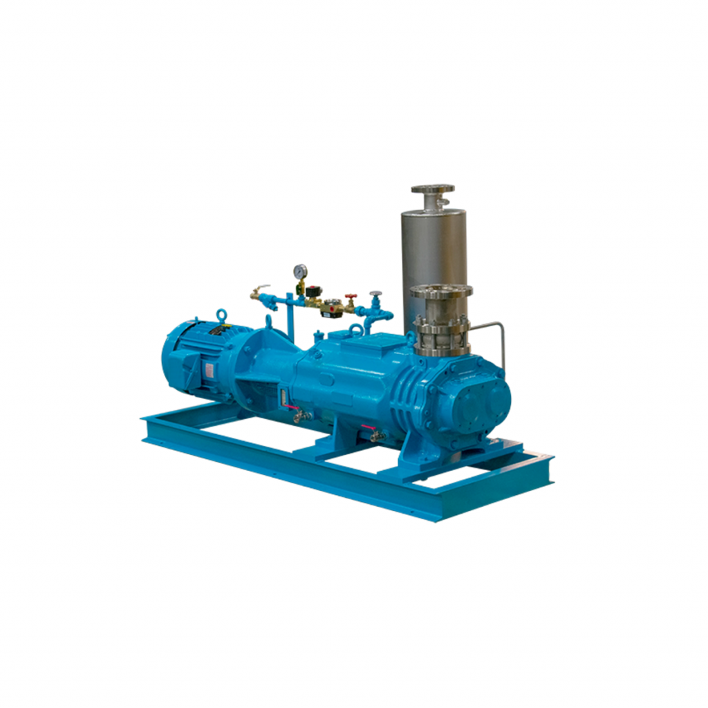 Kinney dry screw vacuum pump with stainless steel exhaust and instrumentation